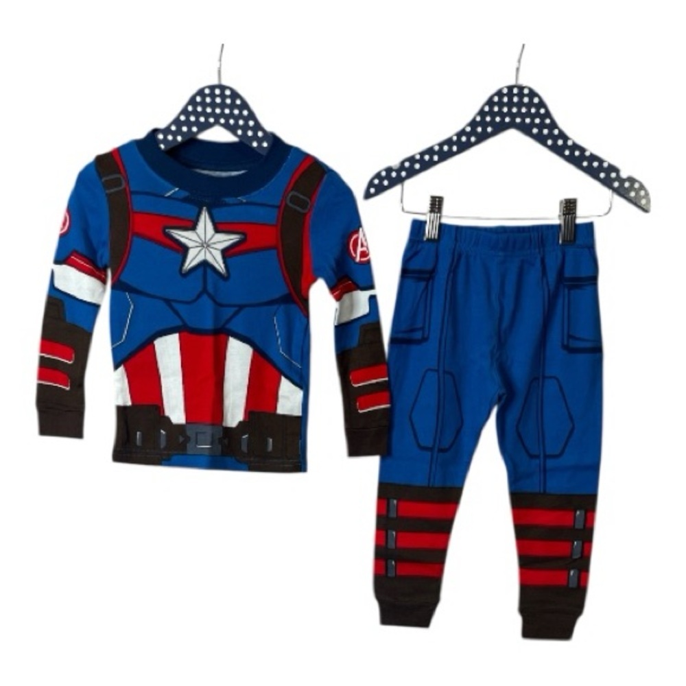 Disney Marvel Captain America Boys Pajama Costume Set, Size 2 New